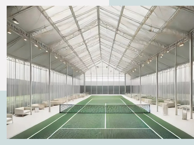 Строительство теннисных кортов в Старой Руссе