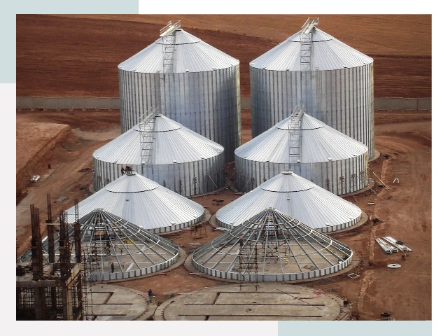 Строительство зерновых силосов в Старой Руссе