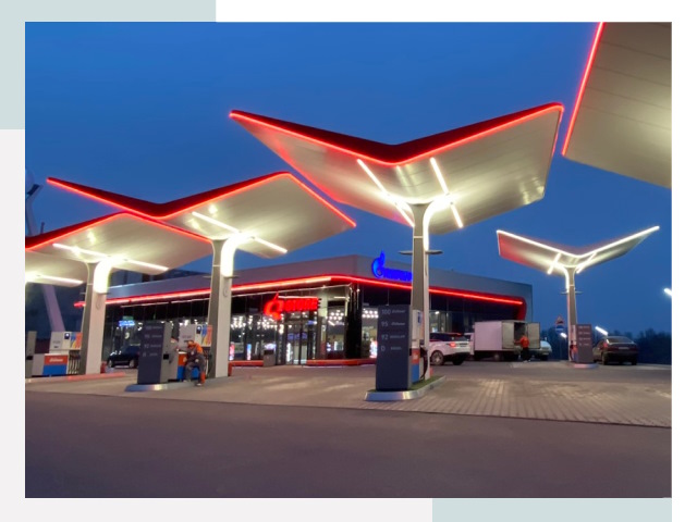 Навесы для АЗС в Старой Руссе